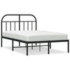 vidaXL Bedframe met hoofdbord metaal zwart 120x190 cm