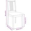 vidaXL Eetkamerstoelen met kussens 2 st massief hout rubber bruin