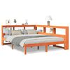 vidaXL Bed met boekenkast zonder matras grenenhout wasbruin 140x200 cm