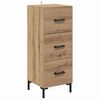vidaXL Highboard Artisan Eiken 34,5 x 34 x 180 cm Bewerkt hout