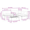 vidaXL 4-delige Loungeset pallet met kussens massief acaciahout