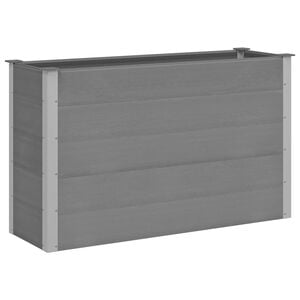 vidaXL Plantenbak verhoogd 150x50x91 cm HKC grijs