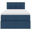 vidaXL Opbergbed met LED met matras met LED Blauw 100 x 200 cm Stof