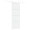 vidaXL Schuifdeur 78 x 211 cm Bewerkt hout Wit