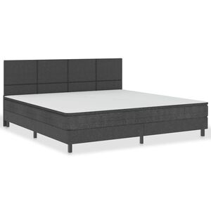 vidaXL Boxspring stof donkergrijs 200x200 cm
