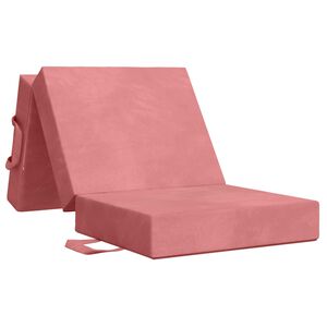 vidaXL Vouwbare Bankbed 75 x 63 x 45 cm Roze