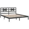 vidaXL Bedframe massief hout grijs 200x200 cm