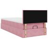 vidaXL Ottoman bed met matras 100x200 cm fluweel roze