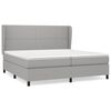 vidaXL Boxspring met matras stof lichtgrijs 200x200 cm