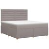 vidaXL Boxspringbed met matras met hoofdeinde Taupe 160 x 200 cm Stof