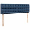 vidaXL Bed met matras 140x190 cm stof blauw
