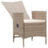 vidaXL 7-delige Tuinset poly rattan beige