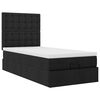 vidaXL Ottoman bed met matras en LED's 90x200cm stof zwart