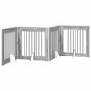 vidaXL Opvouwbaar hondenhek met standaards 4 pcs Grijs sonoma 321 cm