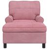 vidaXL Chaise Lounge met kussen Roze 91 x 157 x 91 cm Fluweel