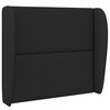 vidaXL Hoofdbordoor Wandgemonteerd Zwart 80 x 23 x 6 cm Foam en Stof