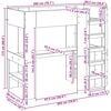 vidaXL Loft Bedframe met Bureau Wit 98.5 x 200 cm Bewerkt hout
