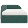 vidaXL Hoekbedframe met Matras met hoofdeinde 2 pcs Groen Fluweel