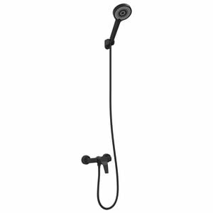 vidaXL Doucheset Zwart G 1 / 2 inch Koper