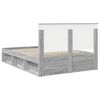 vidaXL Bedframe Grijs Sonoma 140 x 200 cm Massief grenenhout