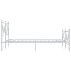 vidaXL Bedframe met hoofd- en voeteneinde metaal wit 120 x 190 cm