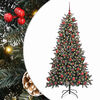 vidaXL Kunstkerstboom met 300 LED Groen 180 cm PVC en Plastic en Staal