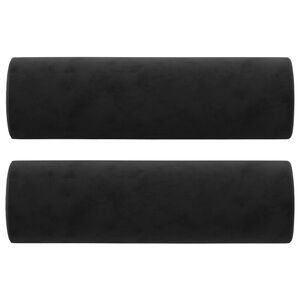 vidaXL Sierkussens 2 st 15x50 cm fluweel zwart