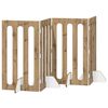 vidaXL Opvouwbaar huisdierhek 4 pcs Artisan Eik 201 x 38 x 90 cm
