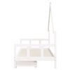 vidaXL Kinderbedframe met lades 90x190 cm massief grenenhout wit
