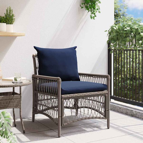 vidaXL Tuinstoel Grijs 60 x 70 x 78cm poly rattan
