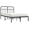 vidaXL Bedframe met hoofdbord metaal zwart 120x190 cm