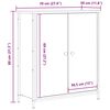 vidaXL Dressoir artisanaal eikenkleurig 70 x 30 x 80 cm Bewerkt hout