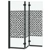Douche Omhulsel Zwart en transparant 130 x 130 cm gehard glas