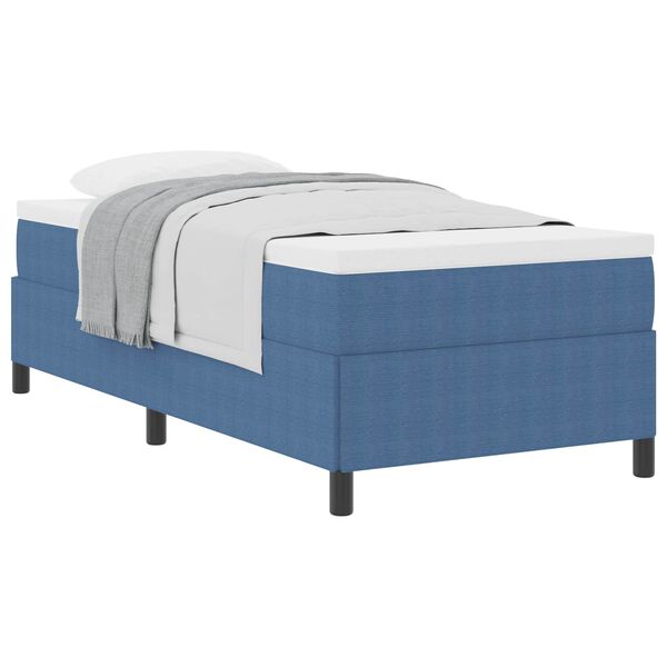 vidaXL Boxspringbed Blauw 100 x 200 cm Katoen Stof