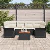 vidaXL Tuin Sofa Set 7 pcs Zwart Poly riet