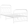 vidaXL Bedframe met hoofd- en voeteneinde metaal wit 90x200 cm