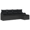 vidaXL Tuin Sofa Set 5 st Poly riet