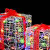 vidaXL Cadeau Doos met 60 LED 3 pcs Multikleur 20 x 20 x 20 cm Acryl