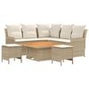 vidaXL Meubelsets 6 st Beige en Cr&egrave;me PE Rattan