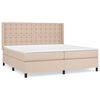 vidaXL Boxspring met matras kunstleer cappuccinokleurig 200x200 cm