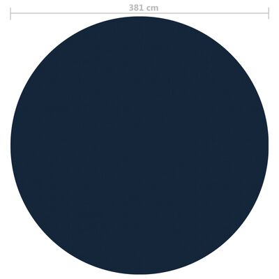vidaXL Zwembadfolie solar drijvend 381 cm PE zwart en blauw