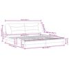 vidaXL Bedframe zonder matras "Hvar" kunstleer grijs 200x200 cm