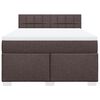 vidaXL Boxspring met matras stof donkerbruin 140x190 cm