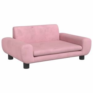 vidaXL Kinderbank 70x45x33 cm fluweel roze