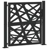 vidaXL Poort met lichtontwerp 100x100 cm staal zwart
