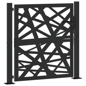 vidaXL Poort met lichtontwerp 100x100 cm staal zwart