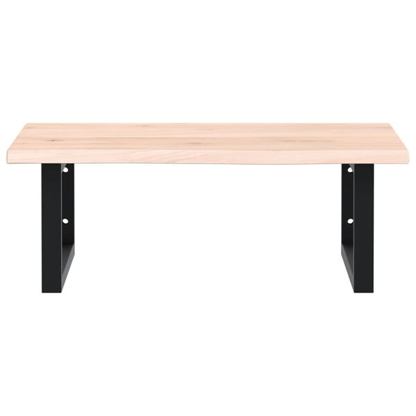 vidaXL Badkamer wandschap staal en massief eikenhout