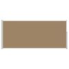 vidaXL Uittrekbaar Zijscherm 200 x 600 cm Polyester Rechthoekig Taupe