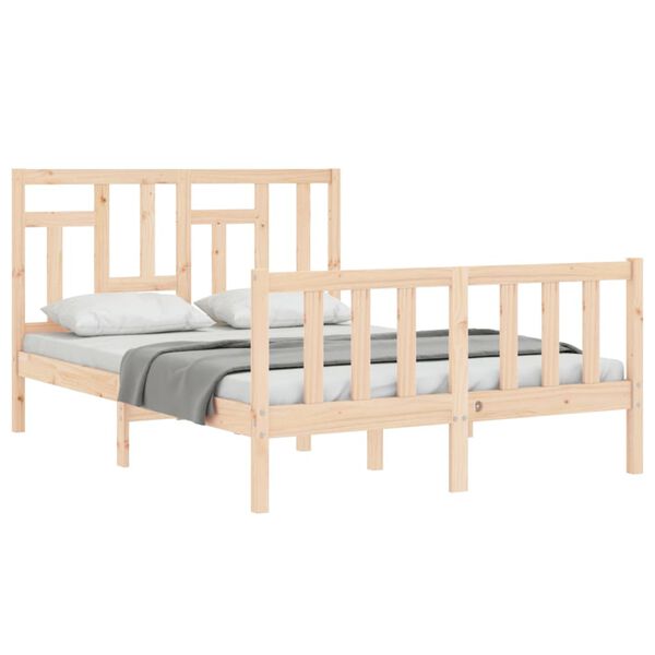 vidaXL Bedframe zonder matras massief grenenhout 140x190 cm