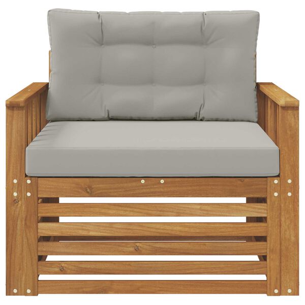 vidaXL Buiten bankenset Massief Acaciahout en Polyester Naturel